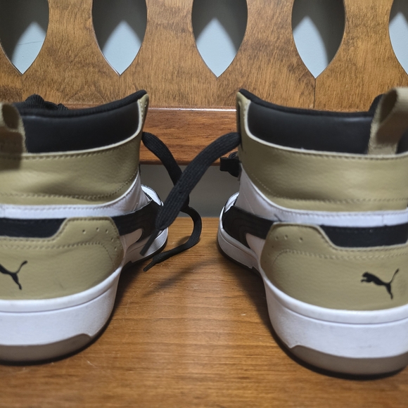 PUMA Men's High-Top Sneakers - Black and Tan - Picture 4 of 6